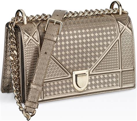 christian dior grey metallic micro-cannage diorama bag|christian dior diorma handbags.